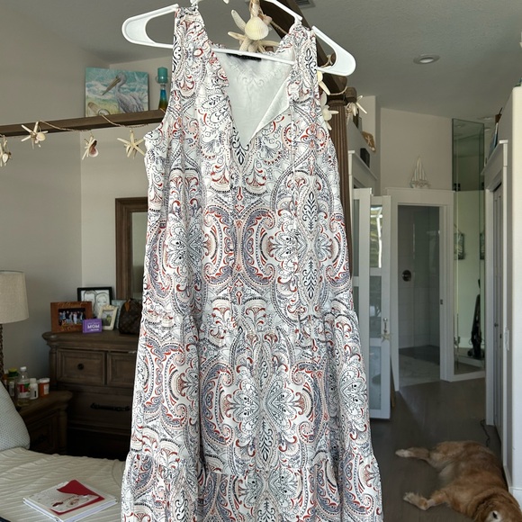 Sanctuary Paisley Print Dress in Navy & Orange - Picture 12 of 12